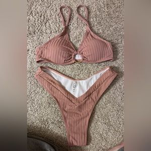 Pink two piece bikini
